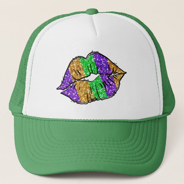 Boné Mardi Gras Kiss Trucker Hat (Frente)
