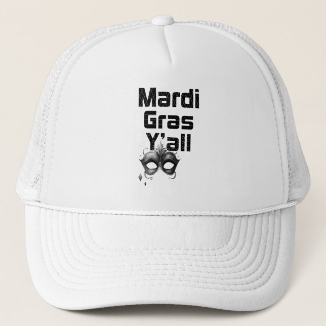 Boné Mardi Gras Y'all Trucker Hat (Frente)