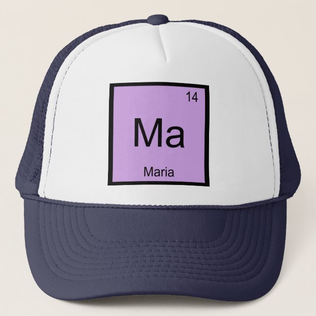 Boné Maria Nome Química Elemento Tabela Periódica (Frente)