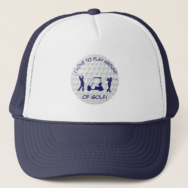 Boné Marinho de Golfe Esportivo Silhouette Trucker Hat (Frente)