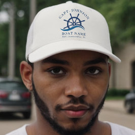 Boné Marinho de Onda Azul Náutica Capitão Navio Barco E