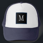 Boné Marinho Escuro Azul Solteiro Personalizado Clássic<br><div class="desc">Esse boné simples e moderno é perfeito para personalizar com um primeiro.</div>