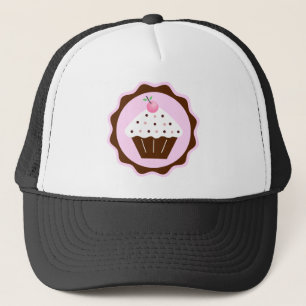 BONÉ MARROM & ROSA DO CUPCAKE