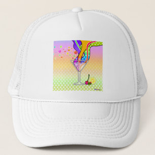 BONÉ MARTINI NO ESTILO POP ART DOS ANOS 60