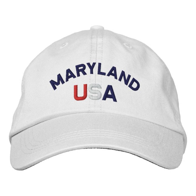 Boné Maryland EUA boriderou White Hat (Frente)