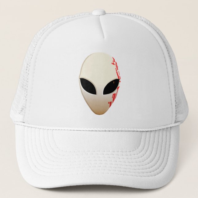Boné Máscara Alien com Marcações Futuristas (Frente)