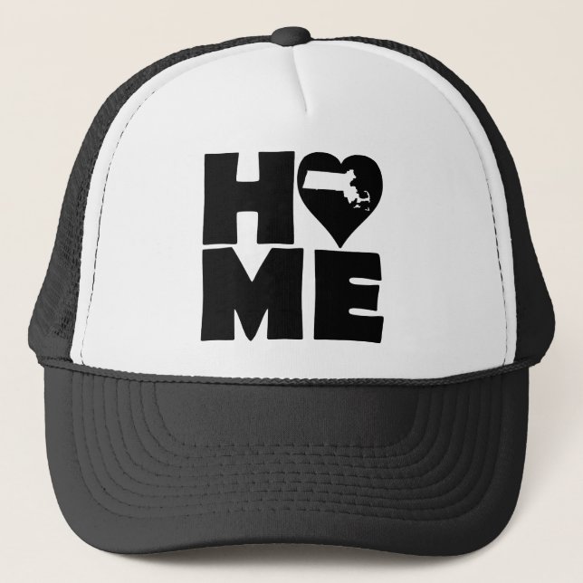 Boné Massachusetts Home Heart State Ball Hat (Frente)