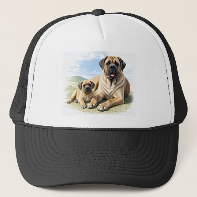 Boné Mastiff englische Dogge mit Kind im Urlaub (Frente)