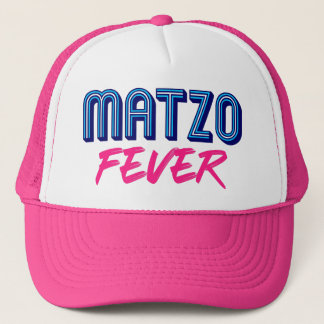 Boné Matzo Fever Blue Pink 70s Jewish Retro Slogan