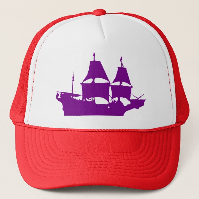 Boné Mayflower Purple Truckers Hat (Frente)