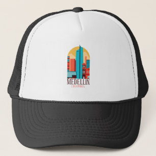 Boné Medellin Colombia Vintage Cityscape