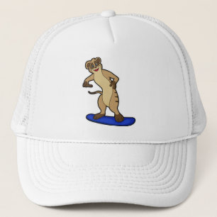 Boné Meerkat como Snowboarder com Snowboard