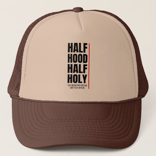 BONÉ MEIO HOOD METADE HOLY TRUCKER HAT (Frente)