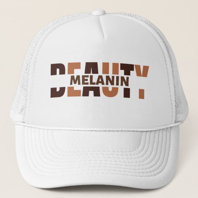 Boné Melanin Beauty Black History Month Trucker Hat (Frente)
