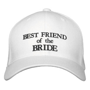 Boné Melhor Amigo do casamento de chic preto da Noiva
