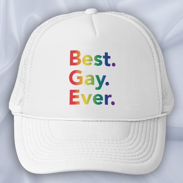 Boné Melhor Gay Engraçado de Todos Empoderamento LGBTQ (Criador carregado)