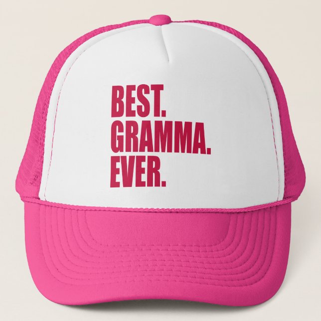 Boné Melhor. Gramma. Nunca. (rosa) (Frente)