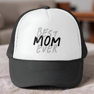 Boné Melhor Mãe de Todos os Tempos Moderno Grunge Preto