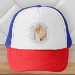 Boné Melhor Pai De Gato Por Foto Simples Par Clássica<br><div class="desc">Este design simples e clássico é composto por tipografia serif e adiciona uma foto personalizada. "Melhor Pai de Gato por Par" rodeia o quadro.</div>