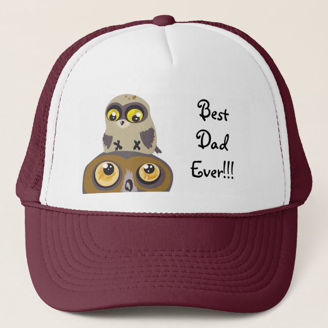 Boné Melhor Pai de sempre!!! Owl Hat (Frente)