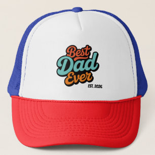 Boné Melhor Pai de Todos Presente Colorido Retro para o