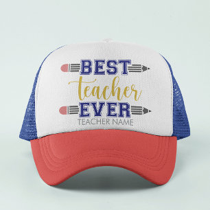 Boné Melhor Professora Personalizada De Todos Os tempos