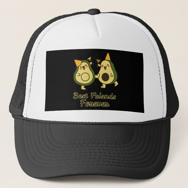 BONÉ MELHORES AMIGAS PARA SEMPRE, ABACATE ENGRAÇADO, DI (Frente)