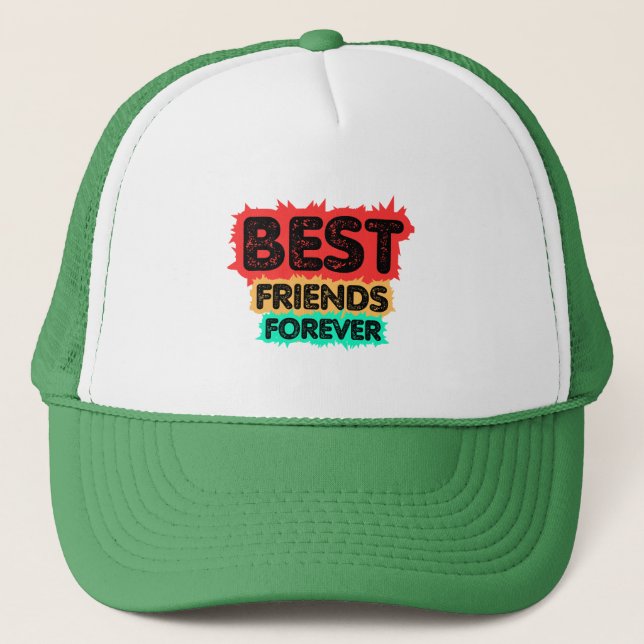 BONÉ MELHORES AMIGAS PARA SEMPRE AMIGAS RETRÔ, AMIZADE (Frente)