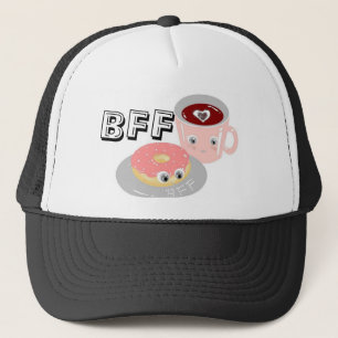 Boné Melhores Amigos para o Café Kawaii e Rosquinha BFF