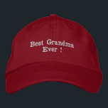 Boné Melhores citações feitas sob encomenda da avó<br><div class="desc">A melhor avó nunca no bordado branco. Estas citações foram feitas em um modelo, de modo que você pudesse o mudar à melhor avó nunca, em um nanna etc. A escolha é sua! Isto faria o presente perfeito para a avó em aniversários, Natal ou mesmo no dia das mães. Está...</div>