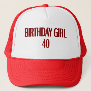 Boné Menina 40 do aniversário