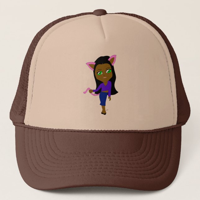 Boné menina-gato chibi (Frente)