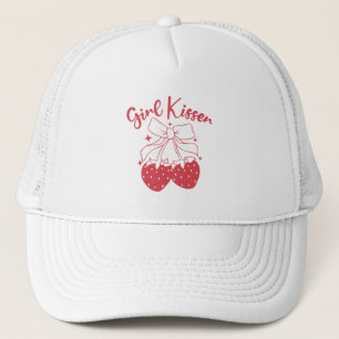 Boné Menina Kisser Cute Coquette Strawberry Lésbica