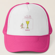 Menina Rosa Primeira Comunhão, Cálice, Hóstia, Ros