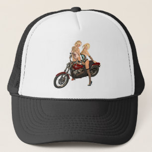 Boné Meninas do motociclista Pin-acima
