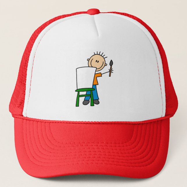 Boné Menino Pintando Chapéu (Frente)