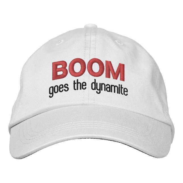 Boné Mens Fashion Novelty Golf BOOM VAI AO DINAMITE (Frente)