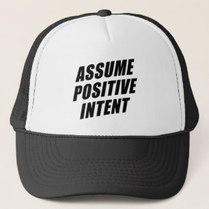 Boné Mensagem de Afirmação Mantra Assume Intenção Posit