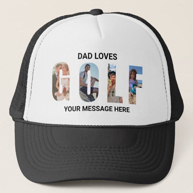 Boné Mensagem Personalizada de Golf de Pai Divertido 4  (Frente)