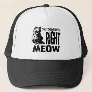 Boné MEOW direito de ShutchoMEOWTH! Gatinho mau