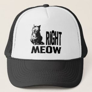 Boné MEOW direito! Gatinho mau engraçado