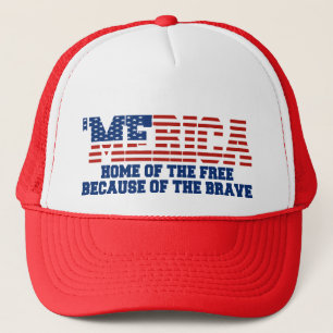 Boné 'MERICA dirigem do livre devido ao chapéu bravo
