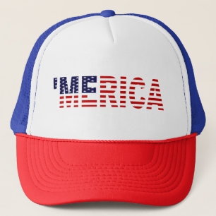Boné 'MERICA EUA Flag Trucker Hat