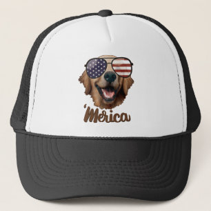 Boné Merica Ouro Retriever, 4 de julho, EUA, Cães