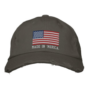 Boné 'MERICA USA Stars 'n Stripes FLAG Embroiderme