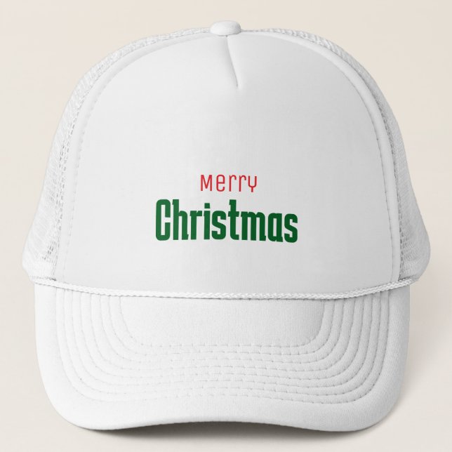 Boné Merry Christmas personalized elegant red &green (Frente)