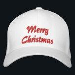 Boné Merry Christmas Simple Typografia Embroiderada<br><div class="desc">Feliz Natal Simples Tipografia Moderna Personalizada Bordered Baseball apresenta o simples texto bordado "Feliz Natal". Perfeito como presente para a família e amigos nas férias de Natal. Criado pelo Evco Studio www.zazzle.com/store/evcostudio</div>