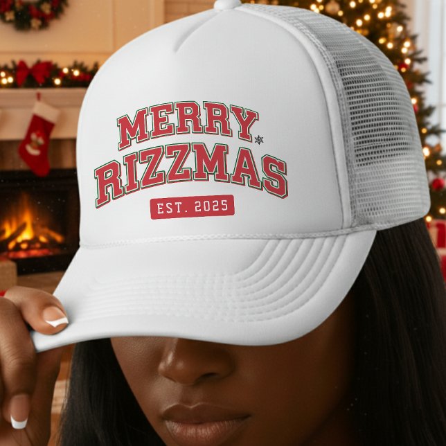 Boné Merry Rizzmas Athletic Sports Funny Christmas Red (Merry Rizzmas Athletic Sports Christmas Hat)