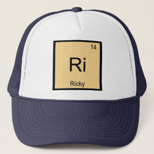 Boné Mesa Periódica do Elemento de Química do Nome Rick