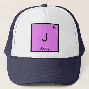 Boné Mesa Periódica do Elemento Químico de Nome Jonny